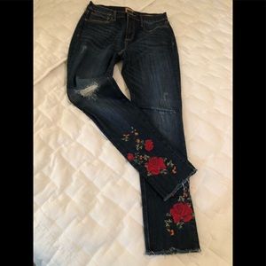 Driftwood embroidered jeans